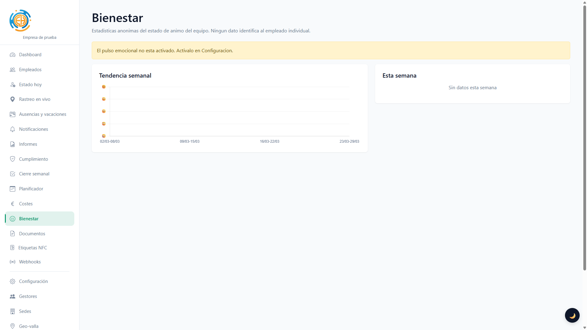Bienestar del equipo